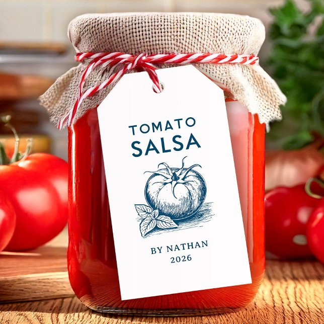 Étiquette salsa tomate couleurs personnalisées (Créateur téléchargé)