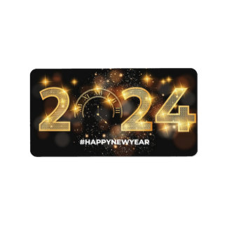 Étiquette "Salut à un Nouvel An brillant !"