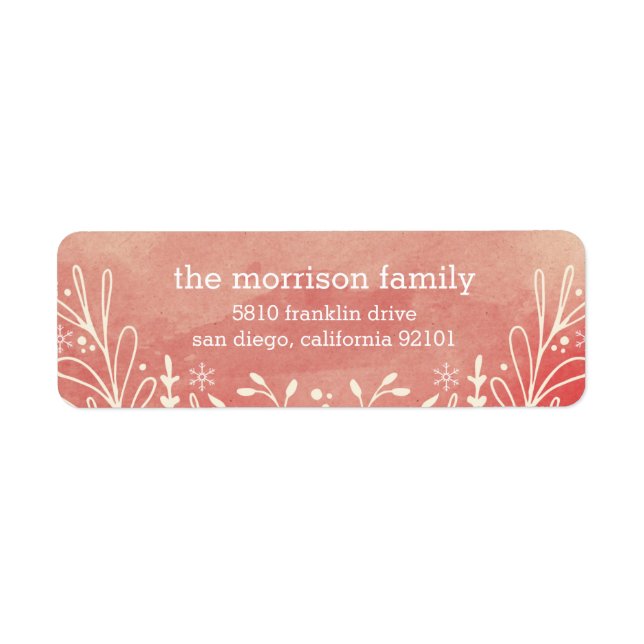 Étiquette Salutation pacifique Vacances Retour Adresse Étiqu (Devant)