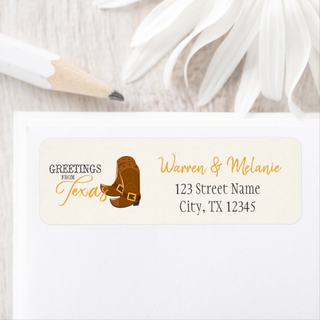 Étiquette Salutations du Texas Adresse (En situation)