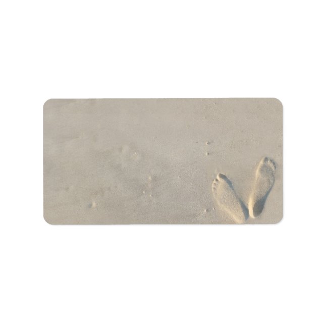 Étiquette SANDY Beach Thématique Imprimer votre propre étiqu (Devant)