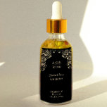 Étiquette Sanitizer à main en or noir Mariage<br><div class="desc">Utilisez ces étiquettes personnalisés pour donner à vos invités mariages une bouteille de désinfectant à main. Vous achetez une bouteille de désinfectant et utilisez ces étiquettes sur le dessus du étiquette existant. Ces étiquettes couvriront une bouteille de 2 oz. Personnalisez avec les noms de la mariée et du marié et...</div>