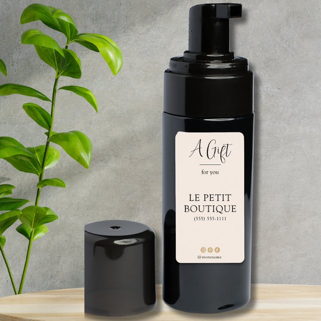 Étiquette Sanitizer customisé Blush Business Name (Créateur téléchargé)