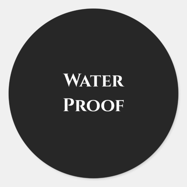Étiquette sans emballage waterproof noir et blanc (Devant)