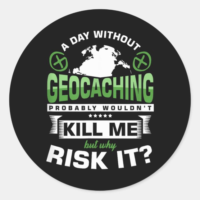 Étiquette Sans Geocaching GPS Savenger Hunt Caches (Devant)