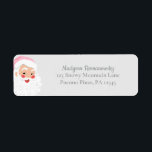 Étiquette Santa Claus in Pink Hat Vintage Christmas<br><div class="desc">Add a festive touch to your mail with these return address labels that are perfect for sending out your Christmas cards. These labels feature a vintage style illustration of Santa Claus wearing a pink Santa hat.</div>