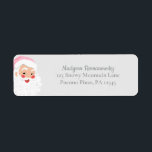Étiquette Santa Claus in Pink Hat Vintage Christmas<br><div class="desc">Add a festive touch to your mail with these return address labels that are perfect for sending out your Christmas cards. These labels feature a vintage style illustration of Santa Claus wearing a pink Santa hat.</div>