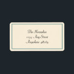 Étiquette Santa's List<br><div class="desc">2”l x 3.75”w cream address label with a light blue border to match our “Santa’s List” greeting card. See matching greeting card,  puzzle greeting,  gift tag and sticker. See the entire Holiday Label collection in the INVITES | Stickers & Labels section.</div>
