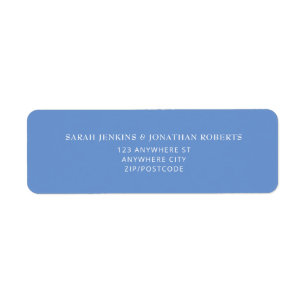 Étiquette SARAH Modern Dusty Blue RSVP Adresse de retour Lab