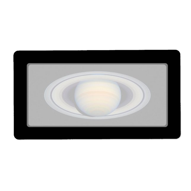 Étiquette Saturne (télescope Hubble) (Devant)