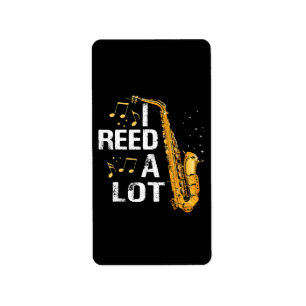 Étiquette Saxophone drôle