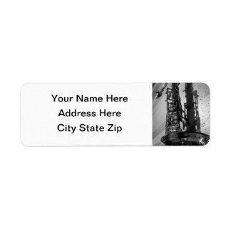 Étiquette Saxophone locataire noir et blanc