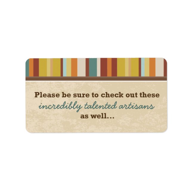 Étiquette Sceau de poche carte de visite (pour les événement (Devant)