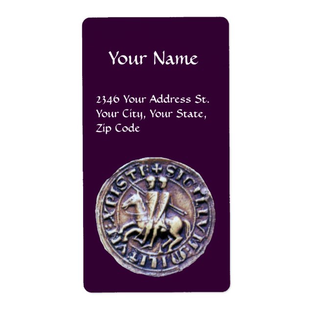 ÉTIQUETTE SCEAU DU MODÈLE DES CHEVALIERS (Devant)