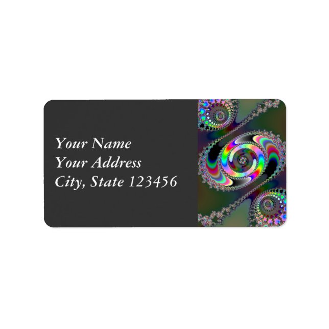 Étiquette scie à chaîne - fractale (Devant)