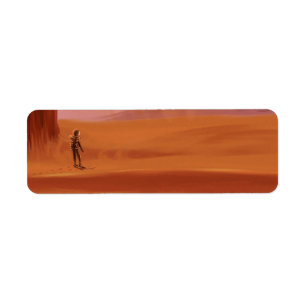 Étiquette Science-fiction Vintage Mars Vacation Illustration