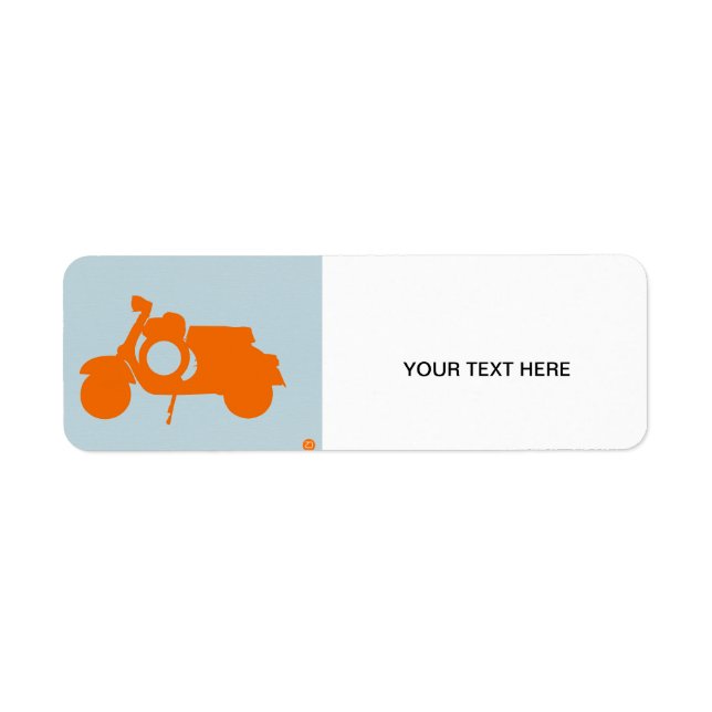Étiquette Scooter orange (Devant)