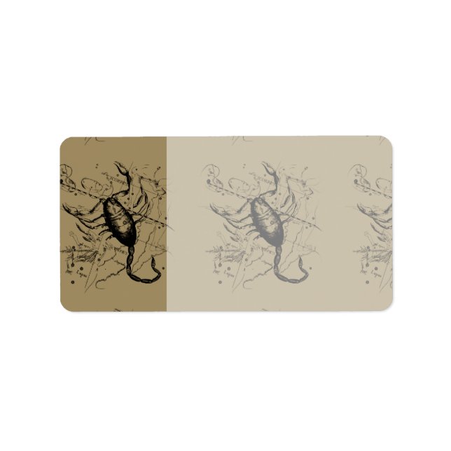Étiquette Scorpio Constellation Hevelius 1690 Décor (Devant)