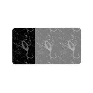 Étiquette Scorpio Constellation Hevelius 1690 sur Black