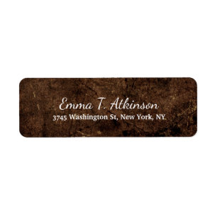 Étiquette Script d'écriture manuscrite créative Brown modern