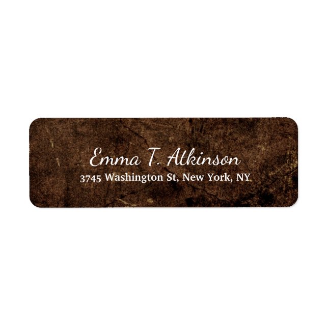 Étiquette Script d'écriture manuscrite créative Brown modern (Devant)