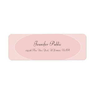 Étiquette Script manuscrit moderne tendance à la main Blush 