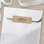 Étiquette Script Rustique Faux Kraft Avec Amour Mariage Fave<br><div class="desc">Ce étiquette de mariage rustique présente les mots "avec amour" en écriture gris foncé contre un kraft comme arrière - plan motif. C'est génial pour étiqueter vos cadeaux de faveur de mariage. Il est facile de personnaliser ; il suffit de remplacer le texte de l'espace réservé pour ajouter vos propres...</div>