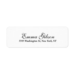 Étiquette Script simple blanc classique professionnel élégan