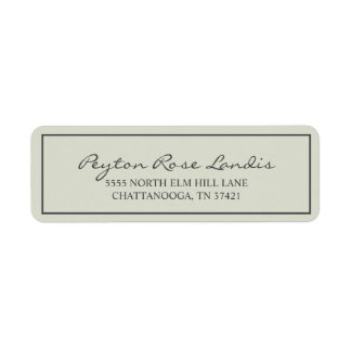 Étiquette Script vert Sage moderne