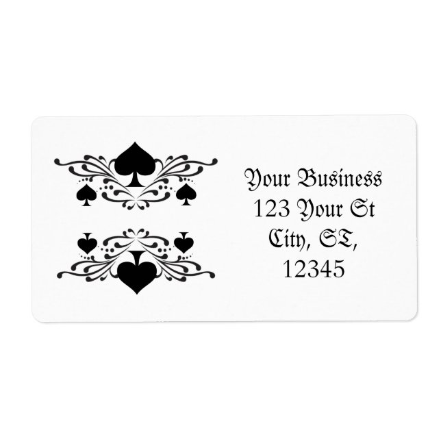 Étiquette Scroll de style tatouage Black Spades Thunder_Cove (Devant)