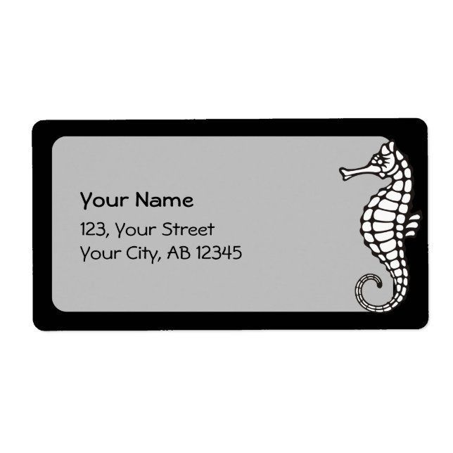 Étiquette Seahorse White (Devant)
