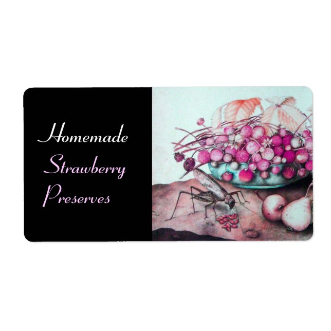 ÉTIQUETTE SEASON'S FRUITS 3 / STRAWBERRIES AND PEARS (Devant)