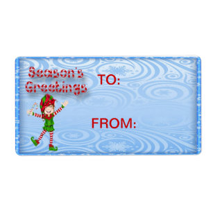 Étiquette Season's Greetings Elf Gift Tags