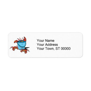 Étiquette seau de crabes