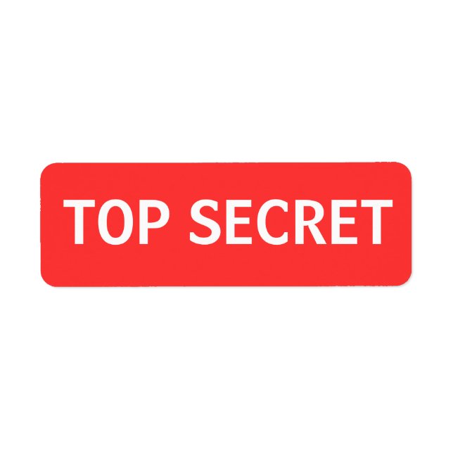 ÉTIQUETTE SECRET SUPÉRIEUR (Devant)