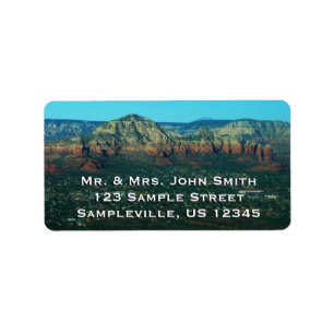 Étiquette Sedona et Coffee Pot Rock d'en haut