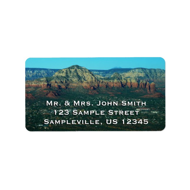 Étiquette Sedona et Coffee Pot Rock d'en haut (Devant)