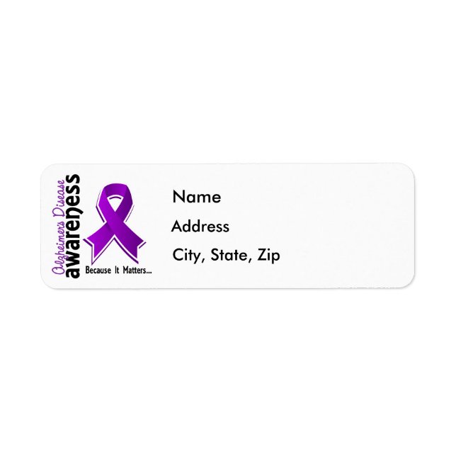 Étiquette Sensibilisation à la maladie d'Alzheimer 5 (Devant)