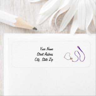 Étiquette Serpentine Purple Leash Chaîne cardiaque Personnal