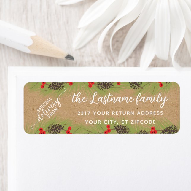 Étiquette Serre De Terre De Garland Classique Personnalisée  (En situation)