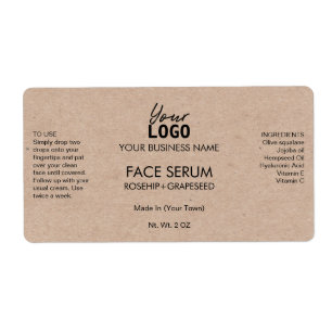 Étiquette Sérum Minimaliste Des Cheveux Ou Du Visa