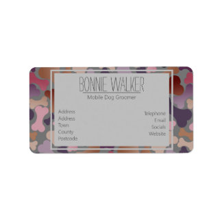 Étiquette services pour animaux de compagnie pour chiens