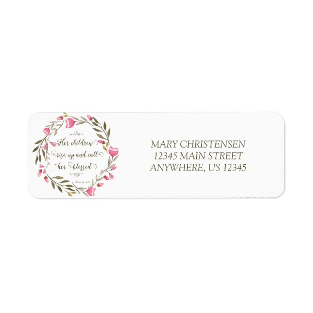 Étiquette Ses Enfants Se Laissent Et L'Appelent Bénie (Devant)