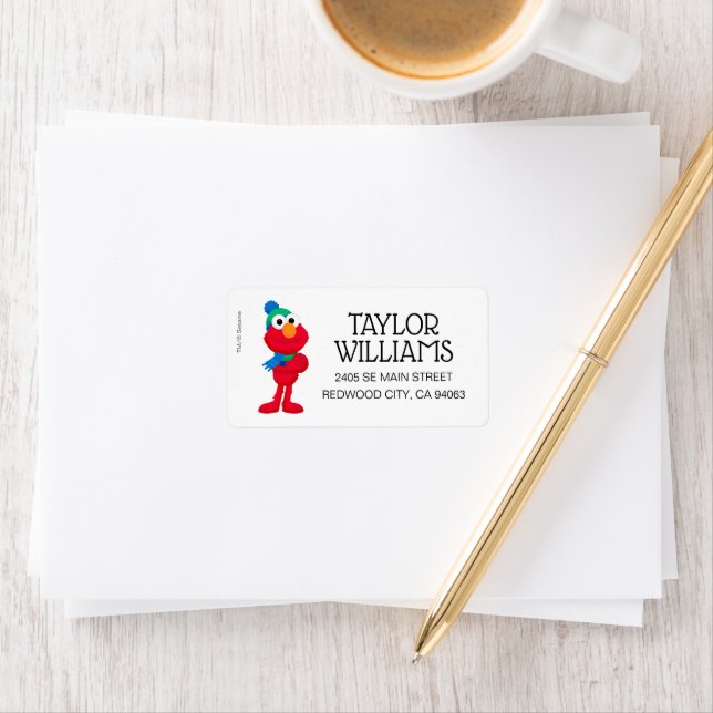 Étiquette Sesame Street | Elmo en hiver (En situation)