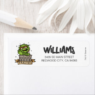 Étiquette Sesame Street   Oscar the Grouch Trashed