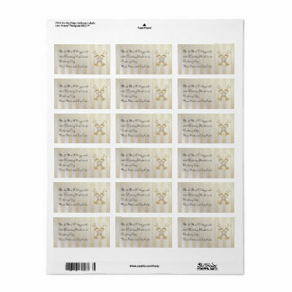 Étiquette Set mariage Gold Champagne Love Hearts