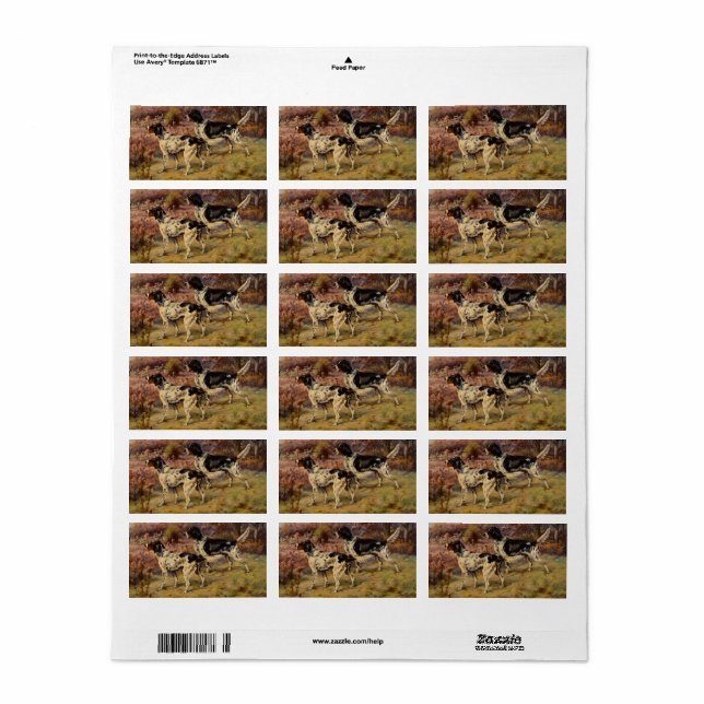 Étiquette Setters par Edmund Henry Osthaus (Feuille entière)