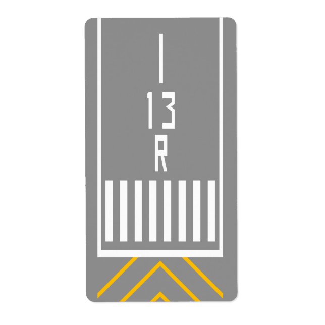 Étiquette Seuil RWY 13R (Devant)