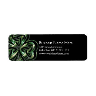 Étiquette Shamrock celtique Design 2 Adresse de retour Étiqu