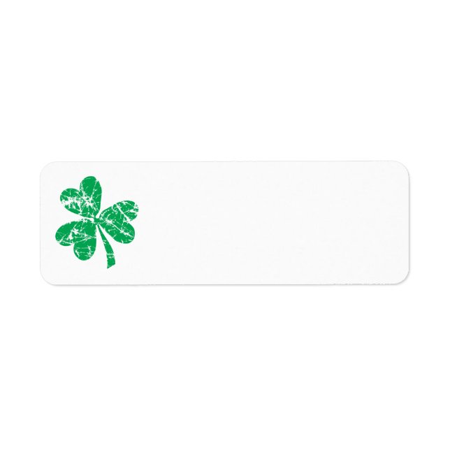 Étiquette Shamrock vert de la Saint-Patrick (Devant)